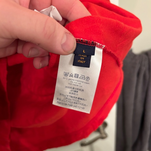 SOLD Louis Vuitton 2018 Red Towel Letter Monogram Logo T Shirt - Picture 5 of 9